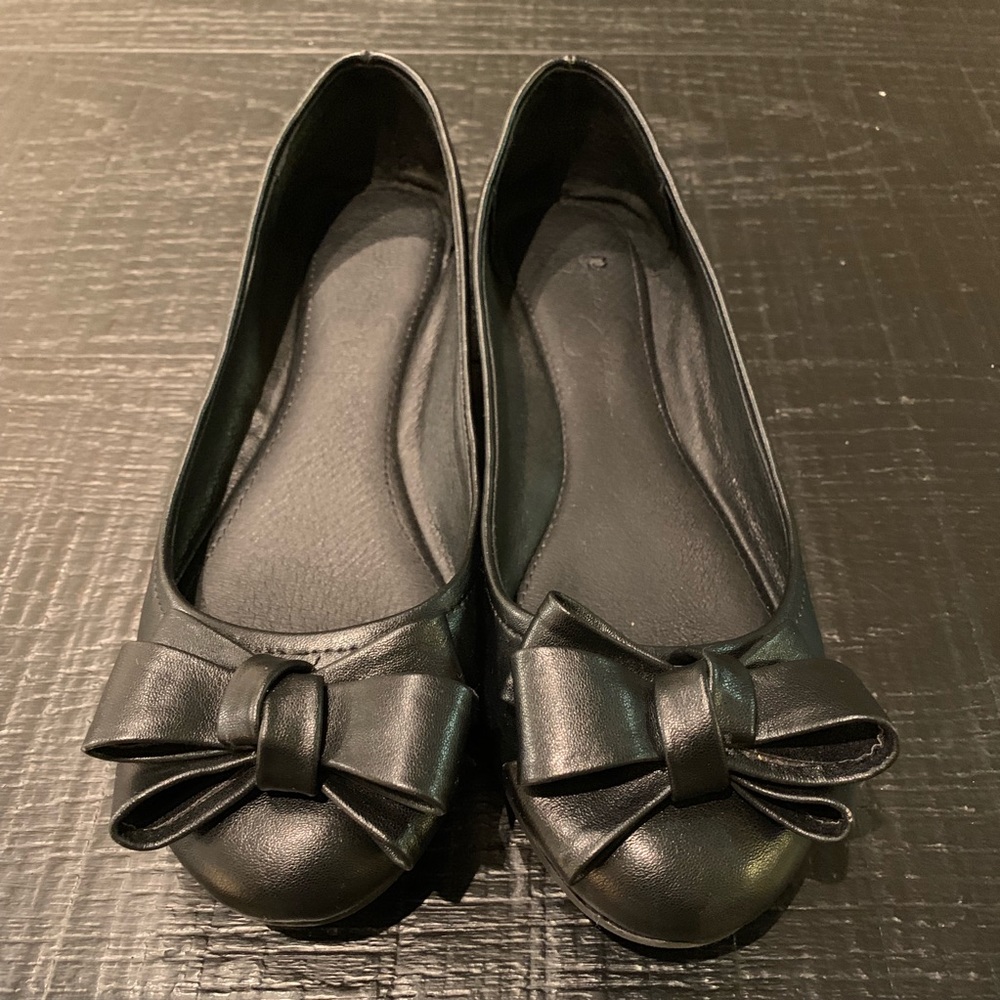 Jessica Simpson Black Bow Ballet Flats